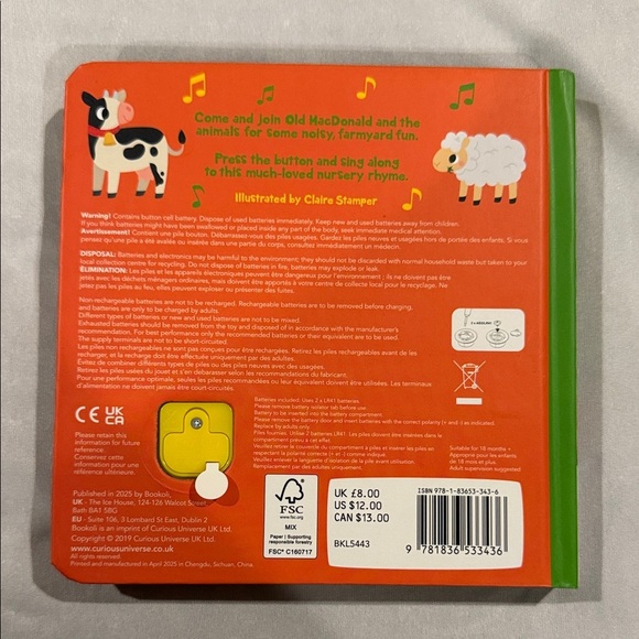 4 Kids Musical Books, "Sing Along With Me" Board Book Set -  Series by Bookoli - Picture 8 of 11